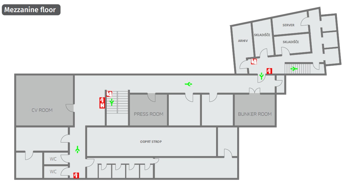 Mezzanine Floor map