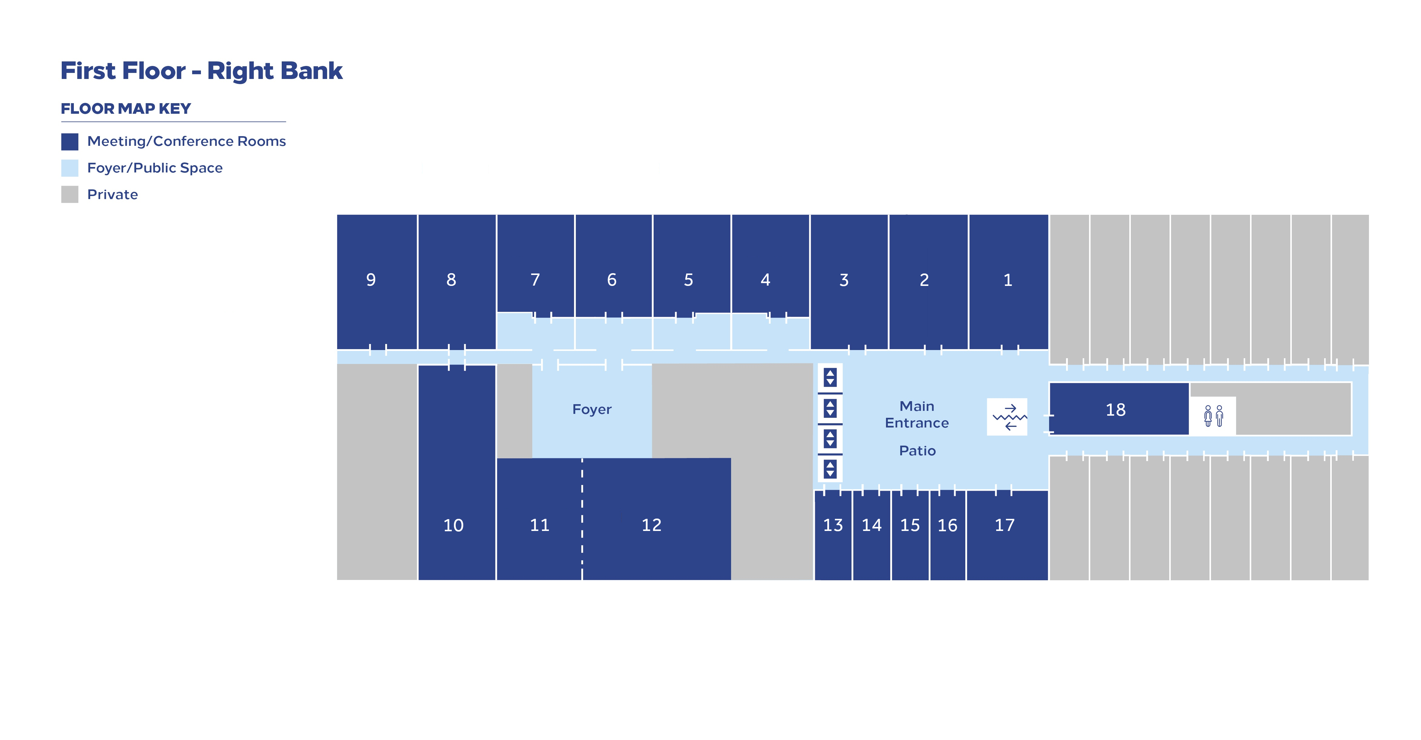First Floor - Right Bank map